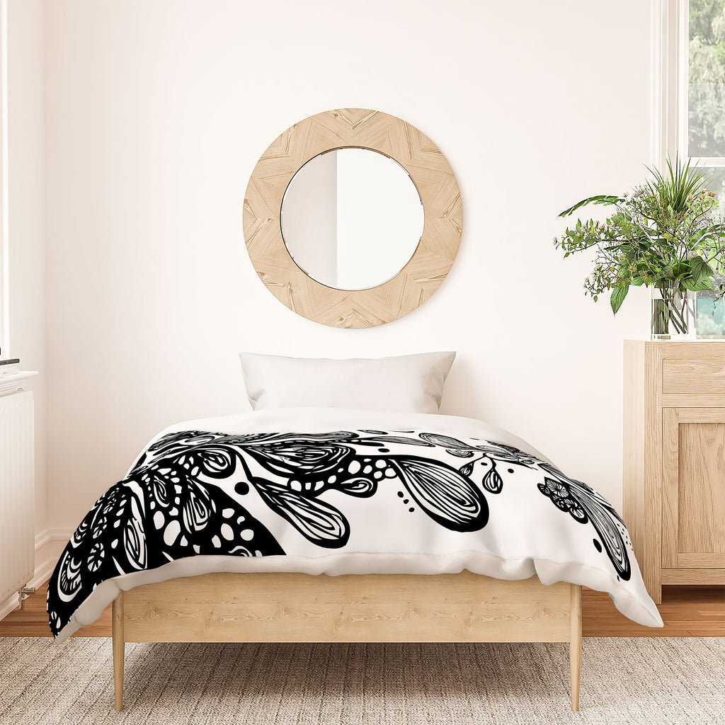 Julia Da Rocha Wild Leaves Duvet Cover