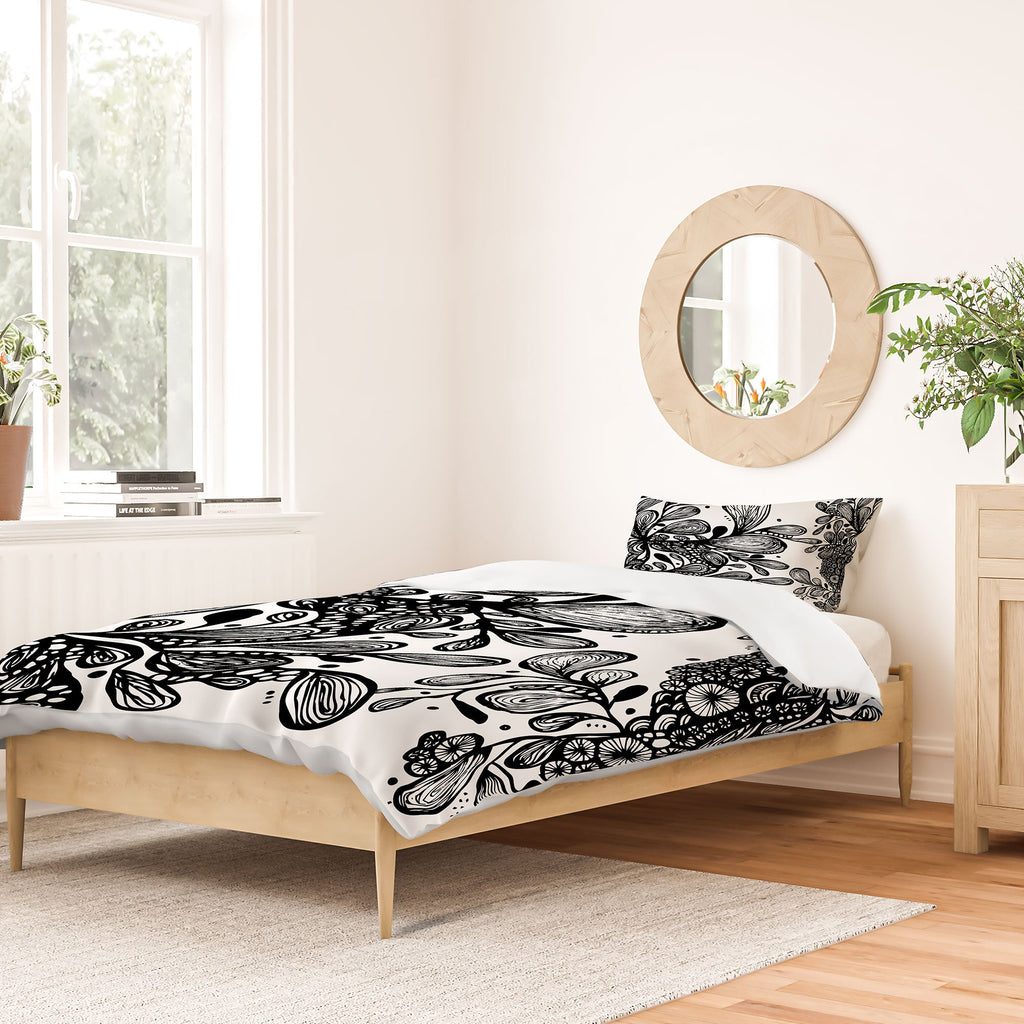 Julia Da Rocha Wild Leaves Duvet Cover