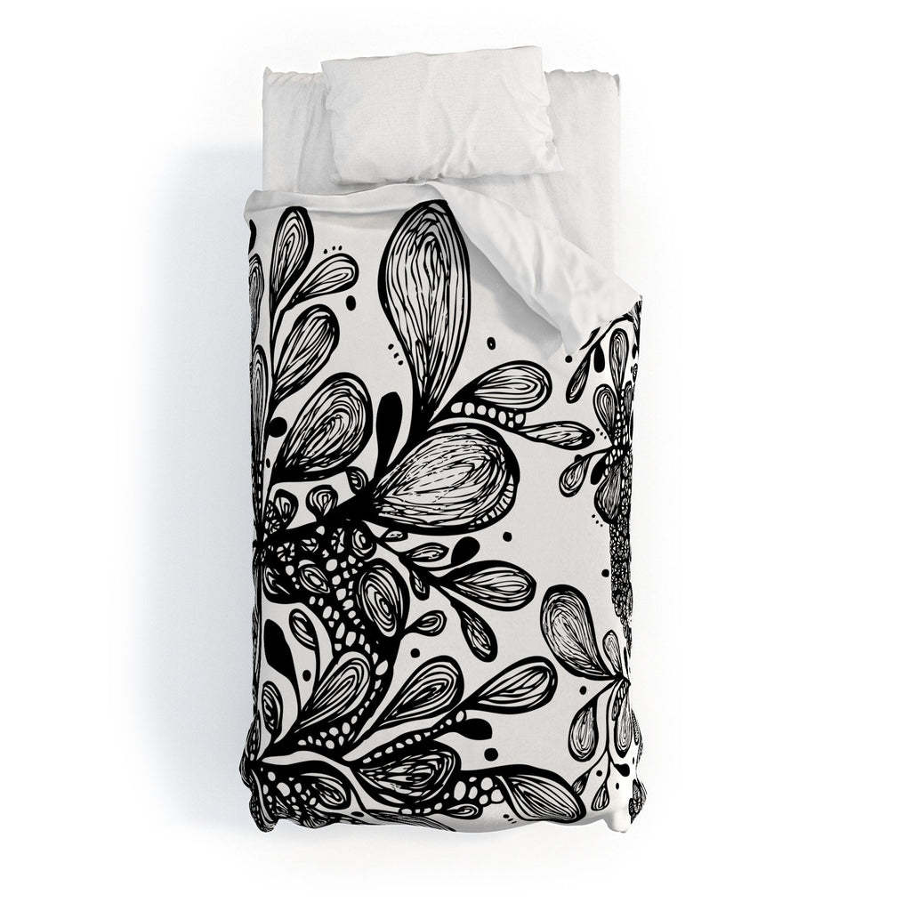 Julia Da Rocha Wild Leaves Duvet Cover