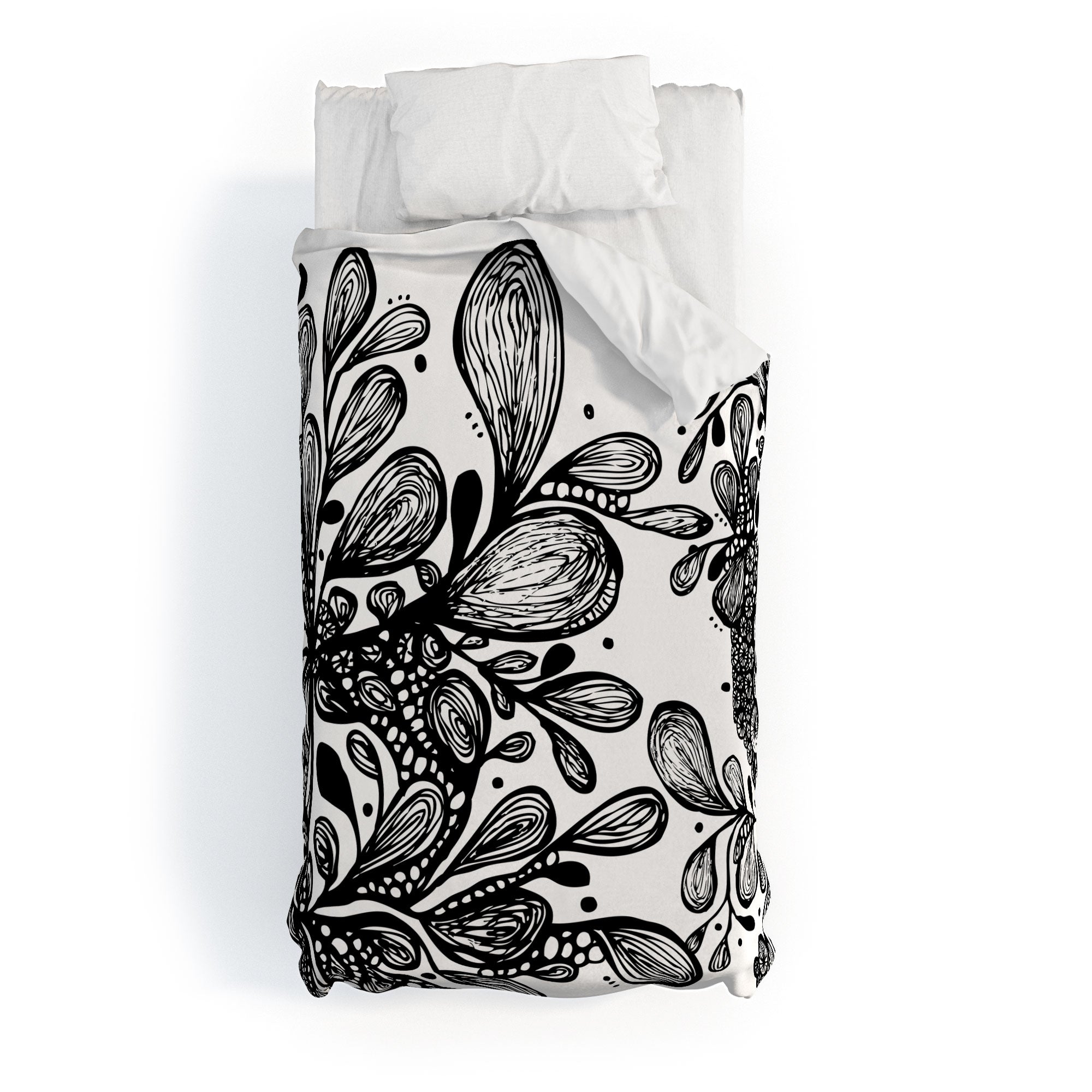 Julia Da Rocha Wild Leaves Duvet Cover