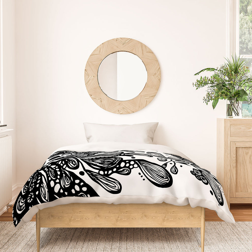 Julia Da Rocha Wild Leaves Duvet Cover