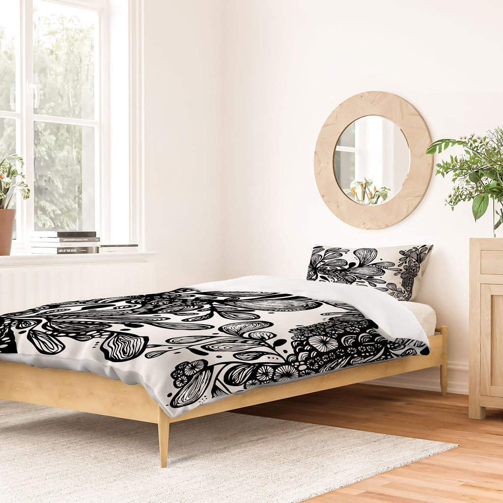 Julia Da Rocha Wild Leaves Duvet Cover