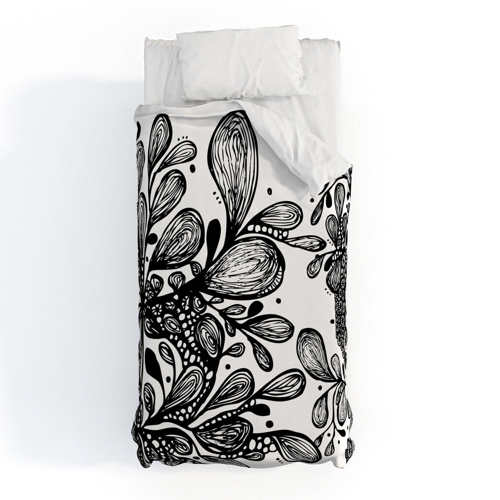Julia Da Rocha Wild Leaves Duvet Cover