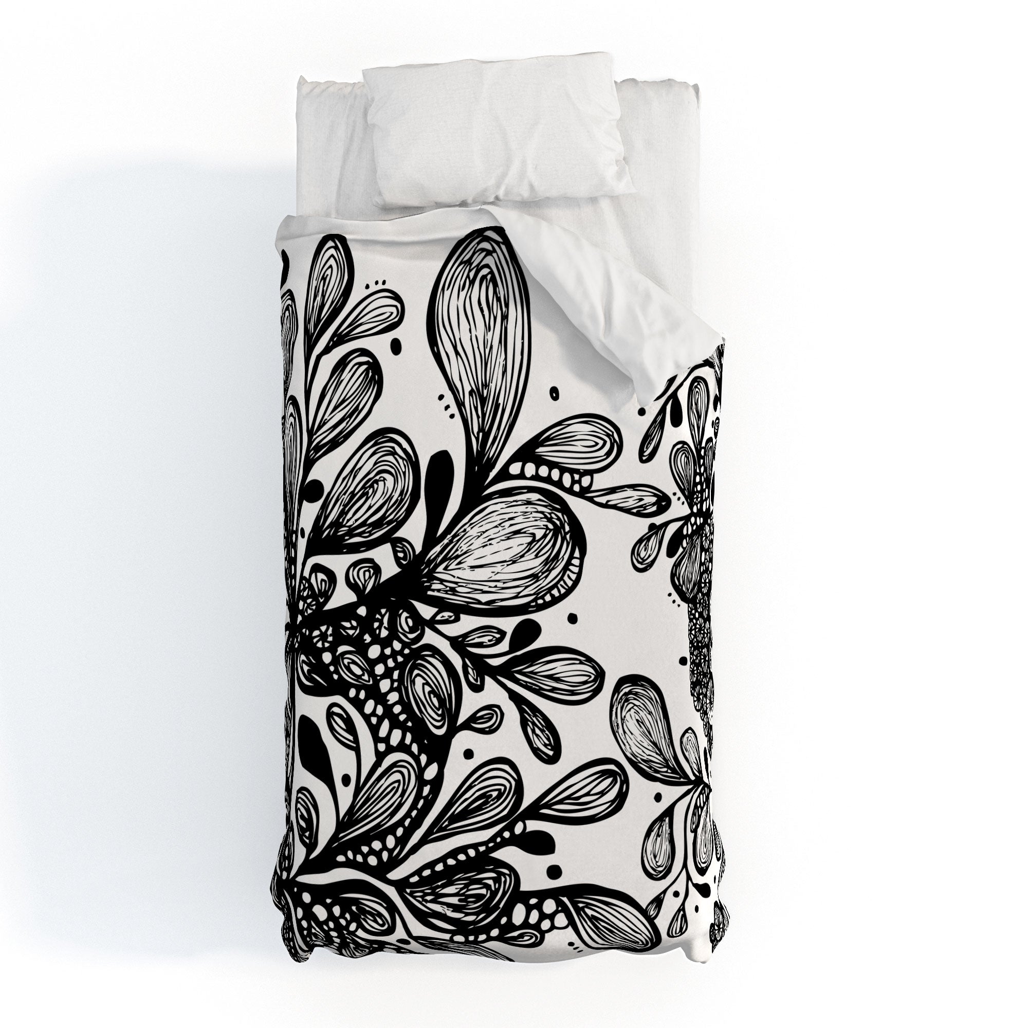 Julia Da Rocha Wild Leaves Duvet Cover