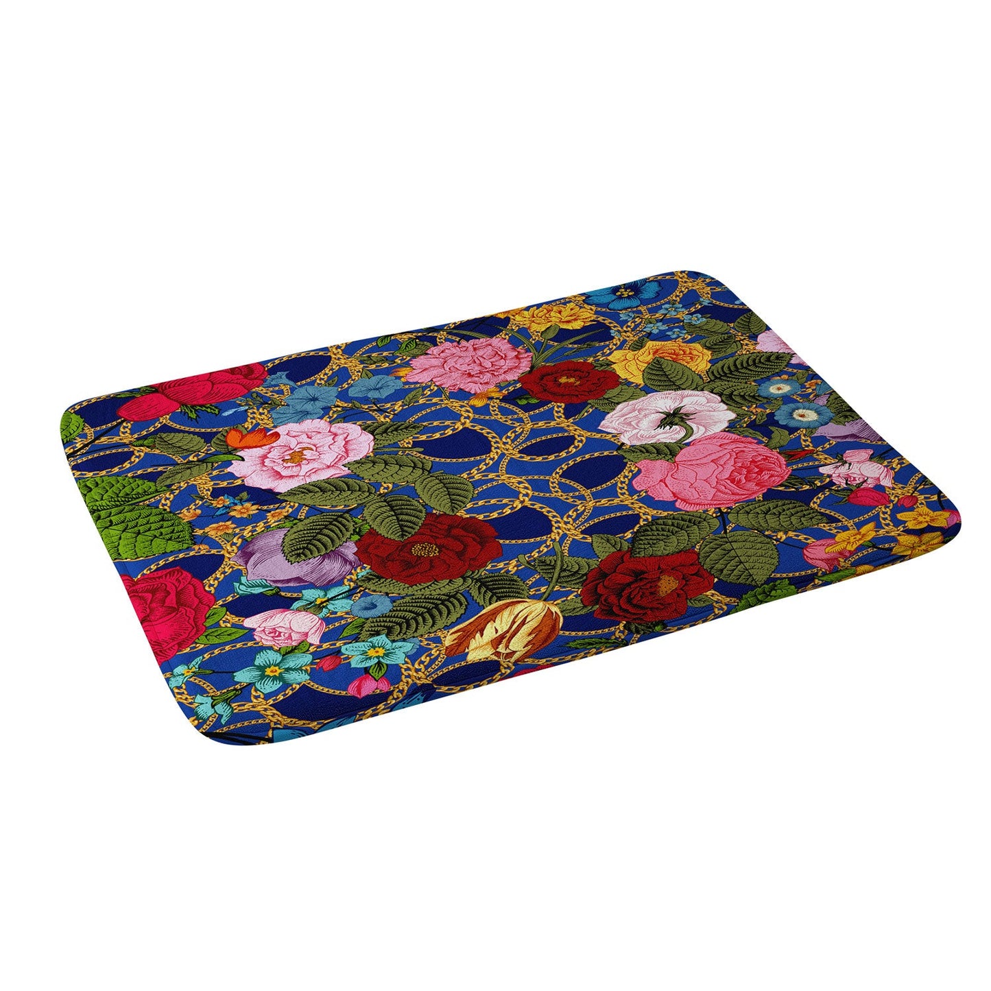 Juliana Curi Luxury Blue Memory Foam Bath Mat