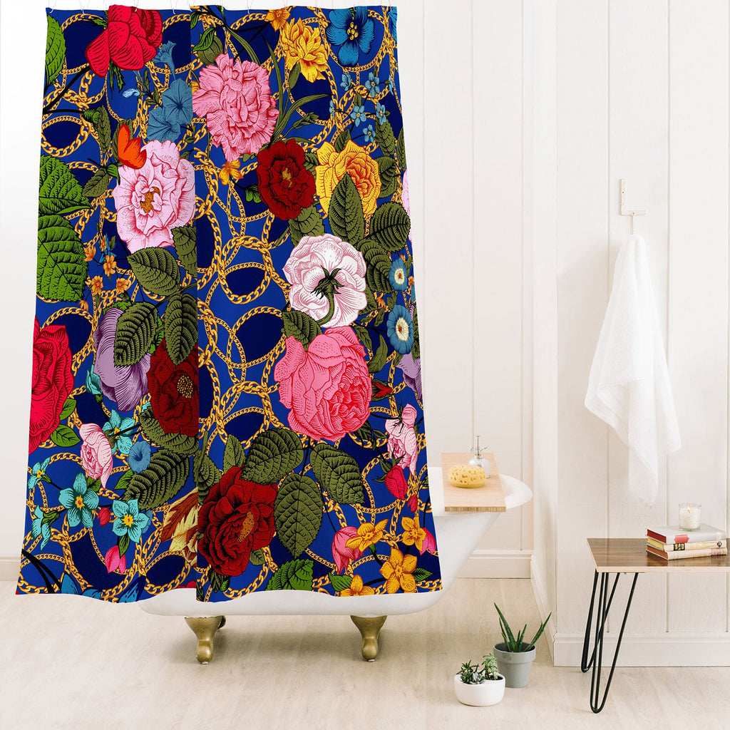 Juliana Curi Luxury Blue Shower Curtain