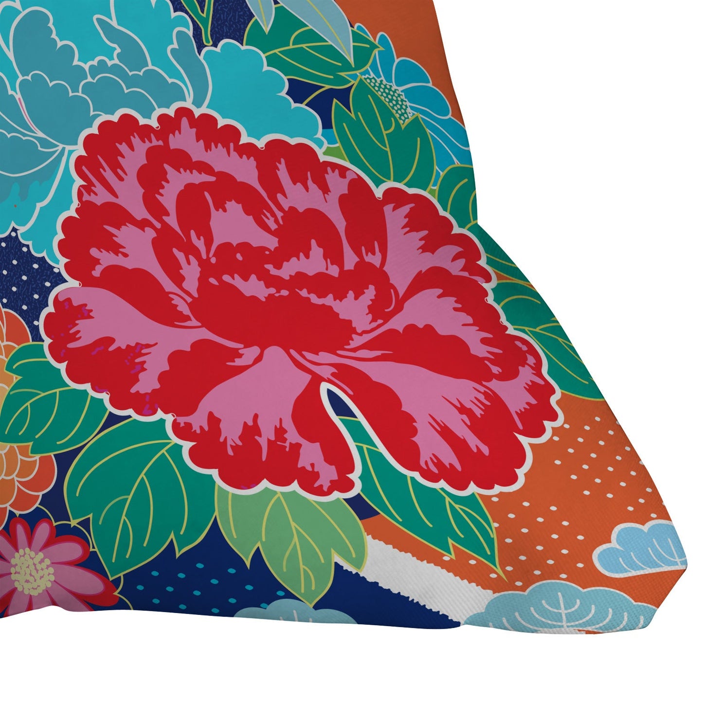 Juliana Curi Osaka Orange Throw Pillow
