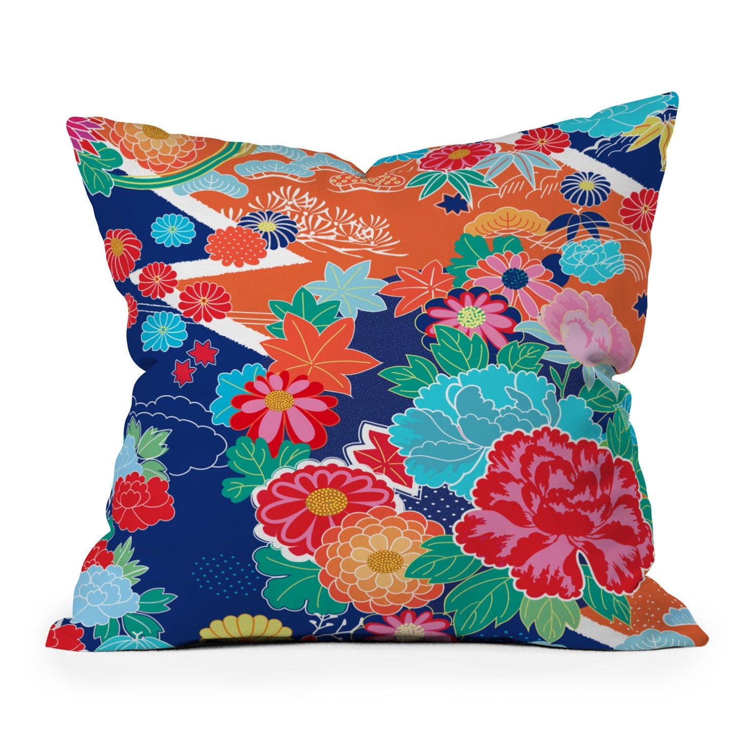 Juliana Curi Osaka Orange Throw Pillow