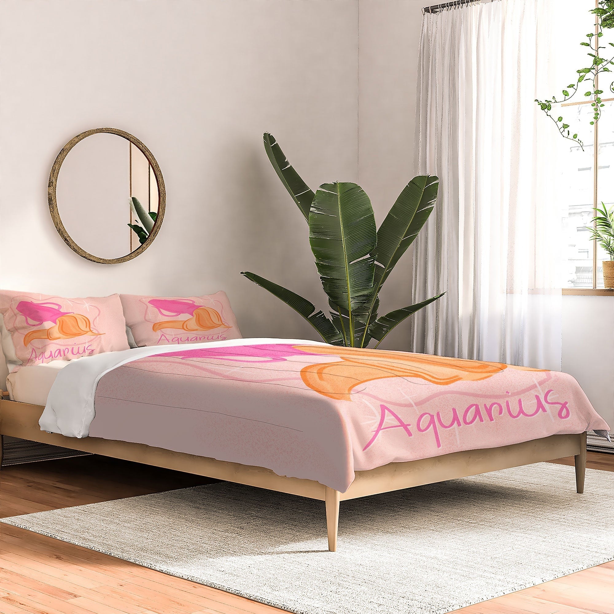Little Om Zodiac Sign Aquarius Comforter
