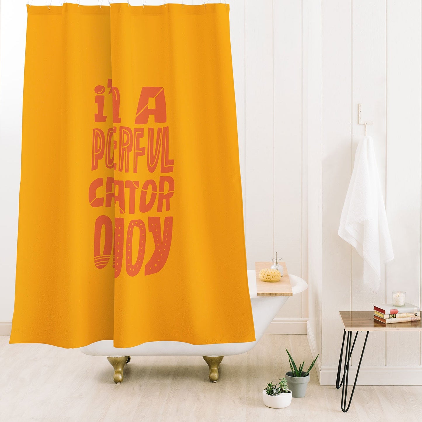 justin shiels I am a Powerful Creator Of Joy Shower Curtain