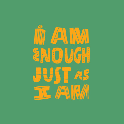 justin shiels I am Enough Just as I am Shower Curtain