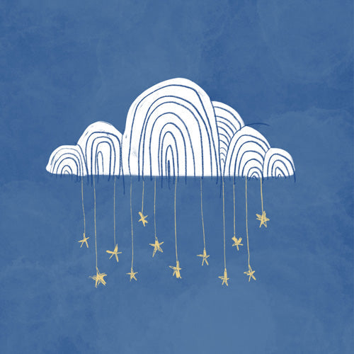 justin shiels Night Sky Childrens Art Shower Curtain