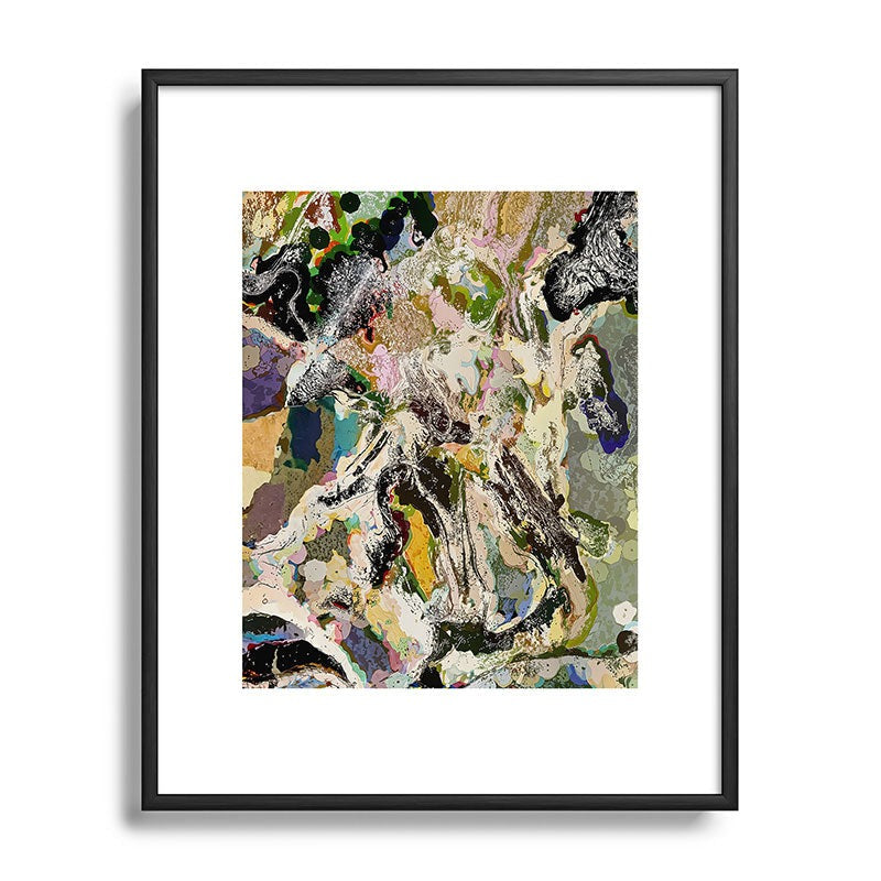 83 Oranges Echoes Beneath the Surface Metal Framed Art Print