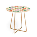 LouBruzzoni Retro Star Block Pattern Round Side Table