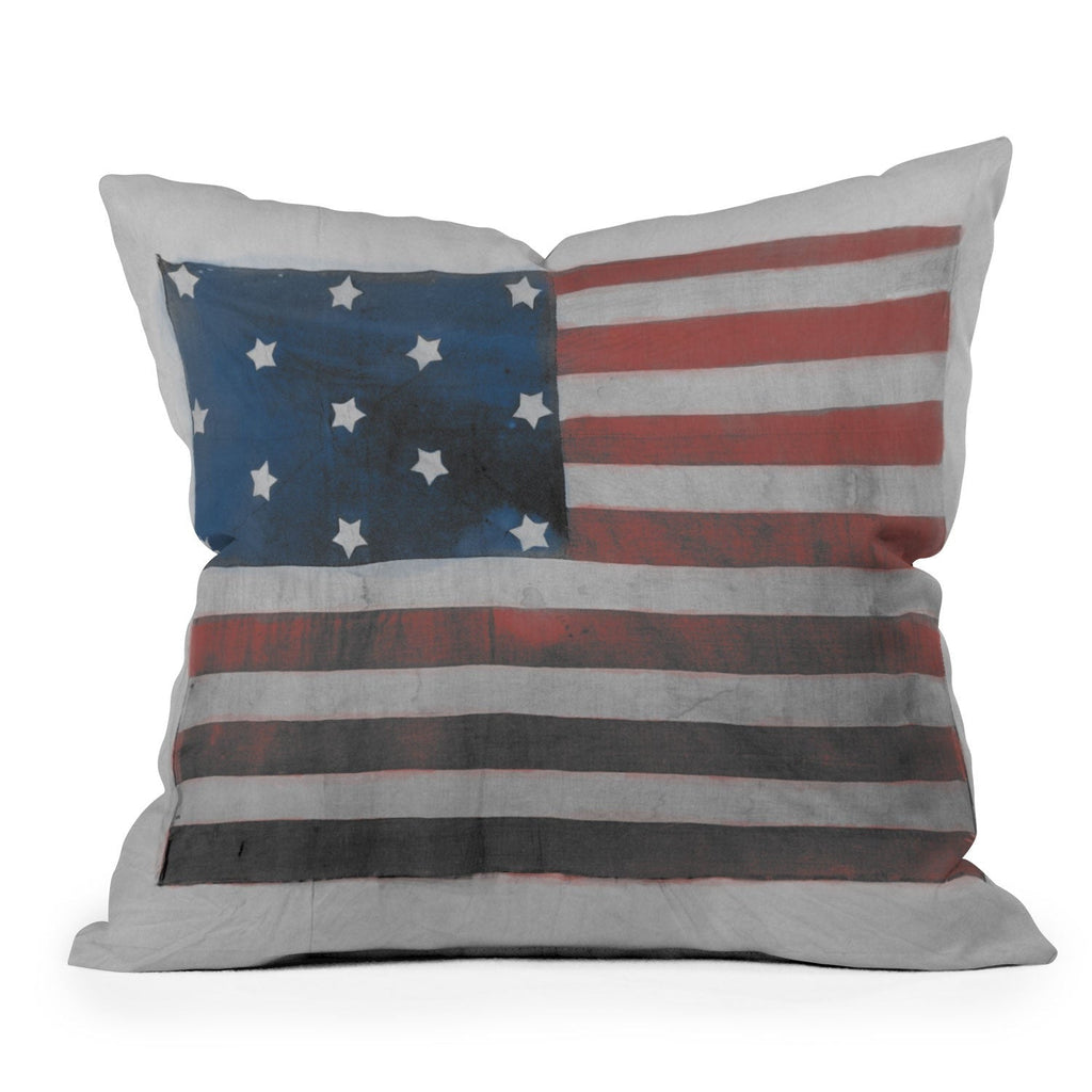 DENY Designs Flag Attributed to Elizabeth Schuyler Hamilton Outdoor Throw Pillow