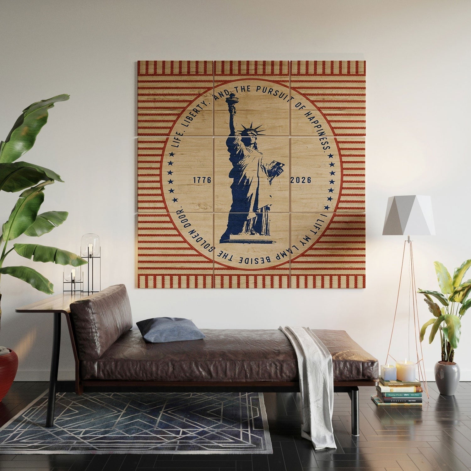 DENY Designs Life Liberty Wood Wall Mural