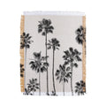 Gal Design Black And White Palms Throw Blanket
