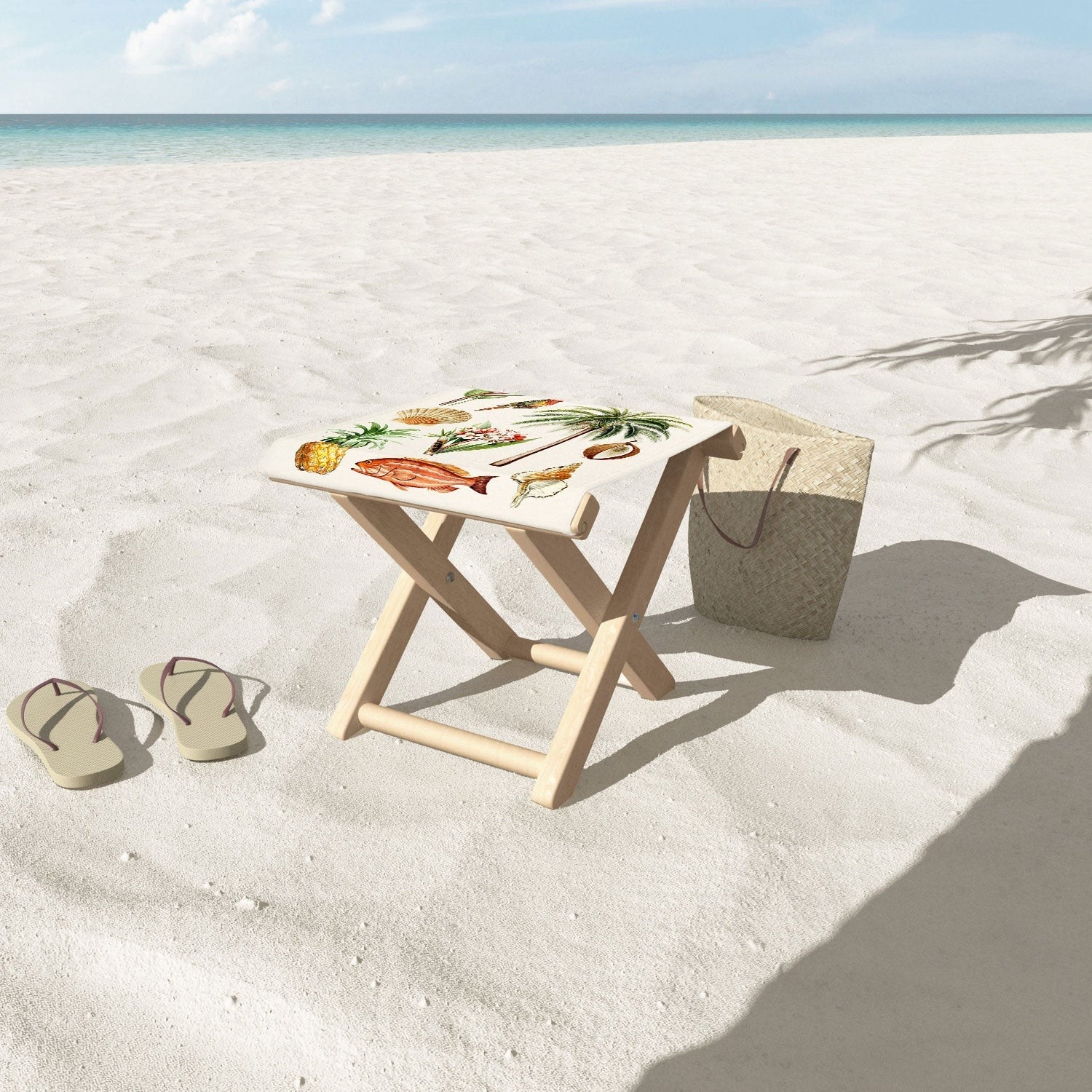 Gal Design Hawaii Collection Folding Stool