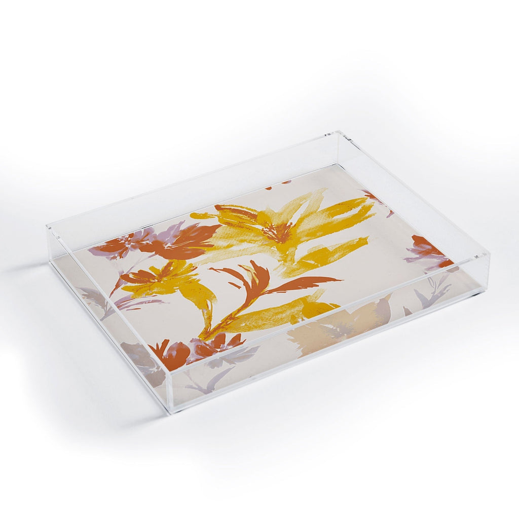 Gabriela Fuente Emma Floral Classic Acrylic Tray