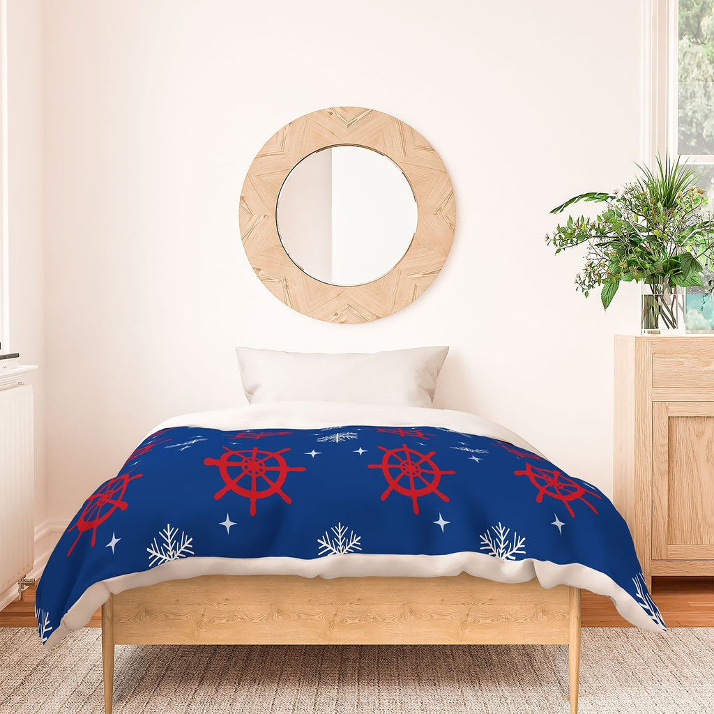 Design by Spark Holiday Helms and Snowflakes Duvet Cover