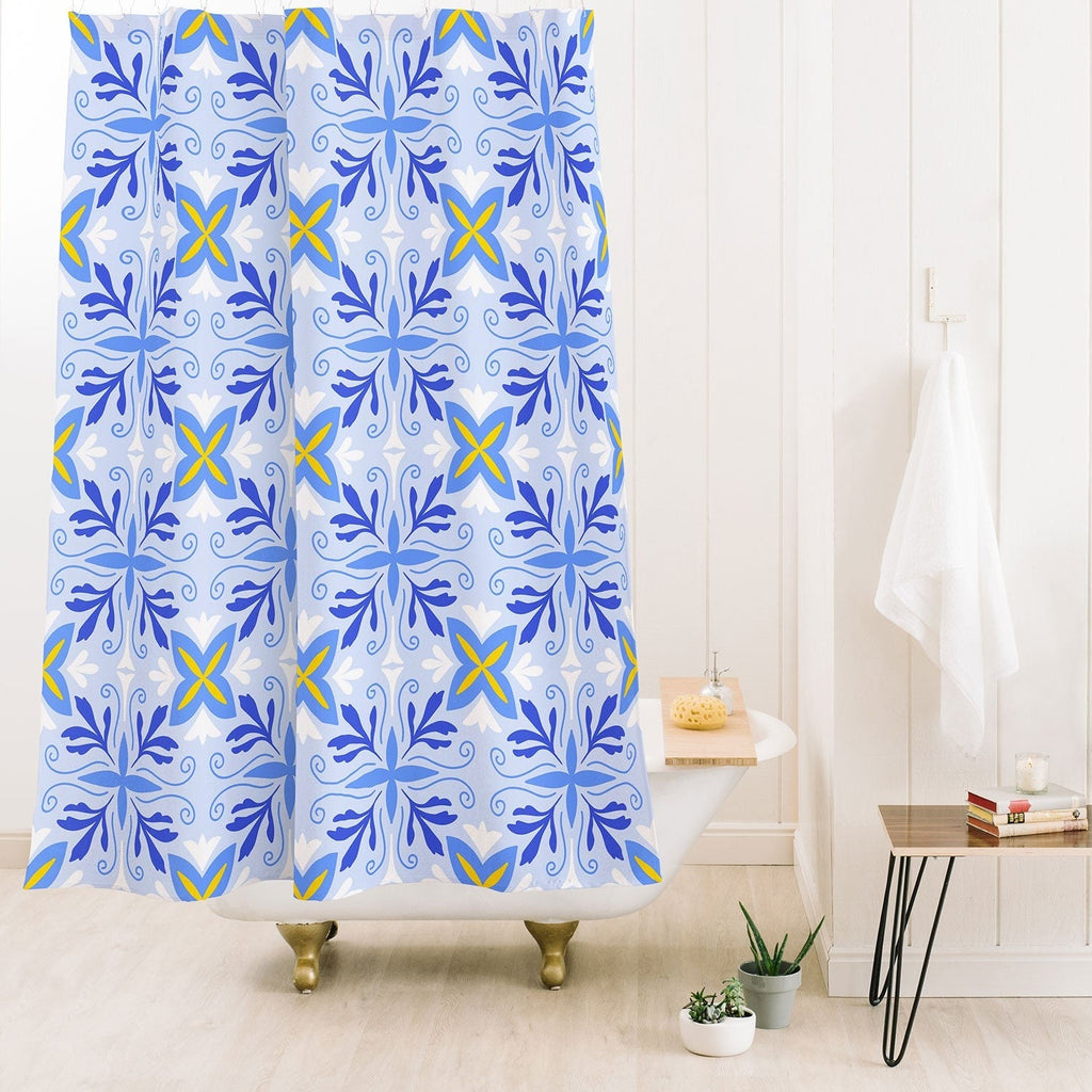 Design by Spark Dolce Vita Flourish Tile Shower Curtain