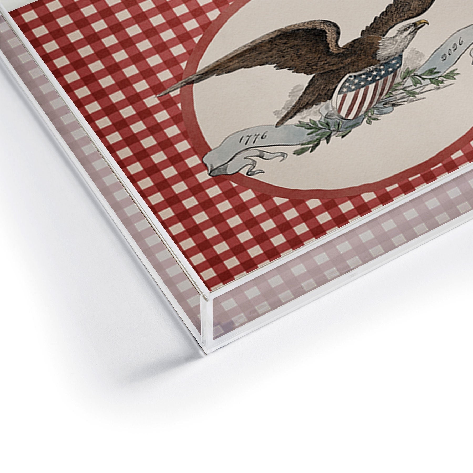 DENY Designs Gingham Eagle Acrylic Tray