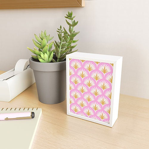 Jennifer Labre Pink Palmetto Framed Mini Art Print
