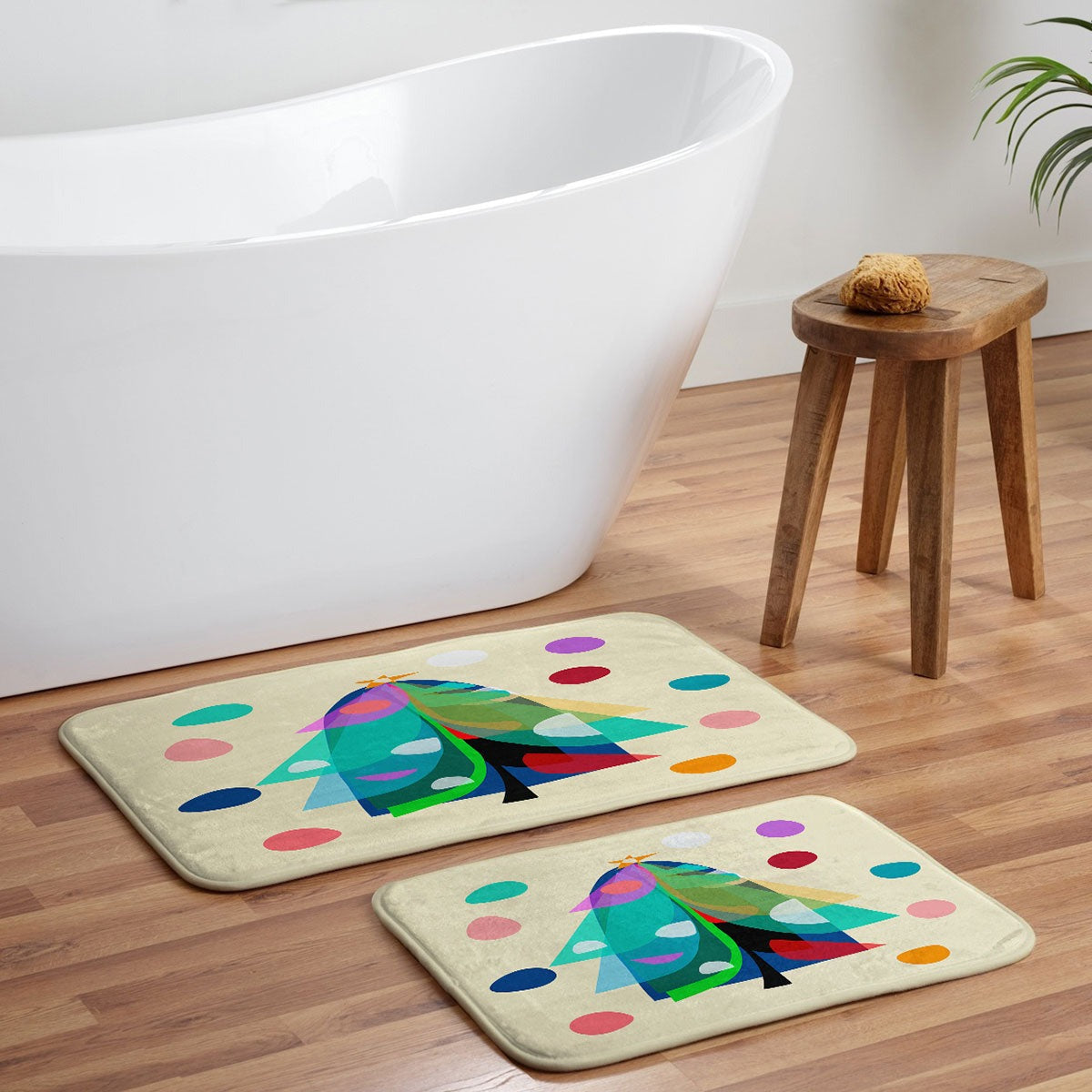 Mirimo Decorated Tree Memory Foam Bath Mat