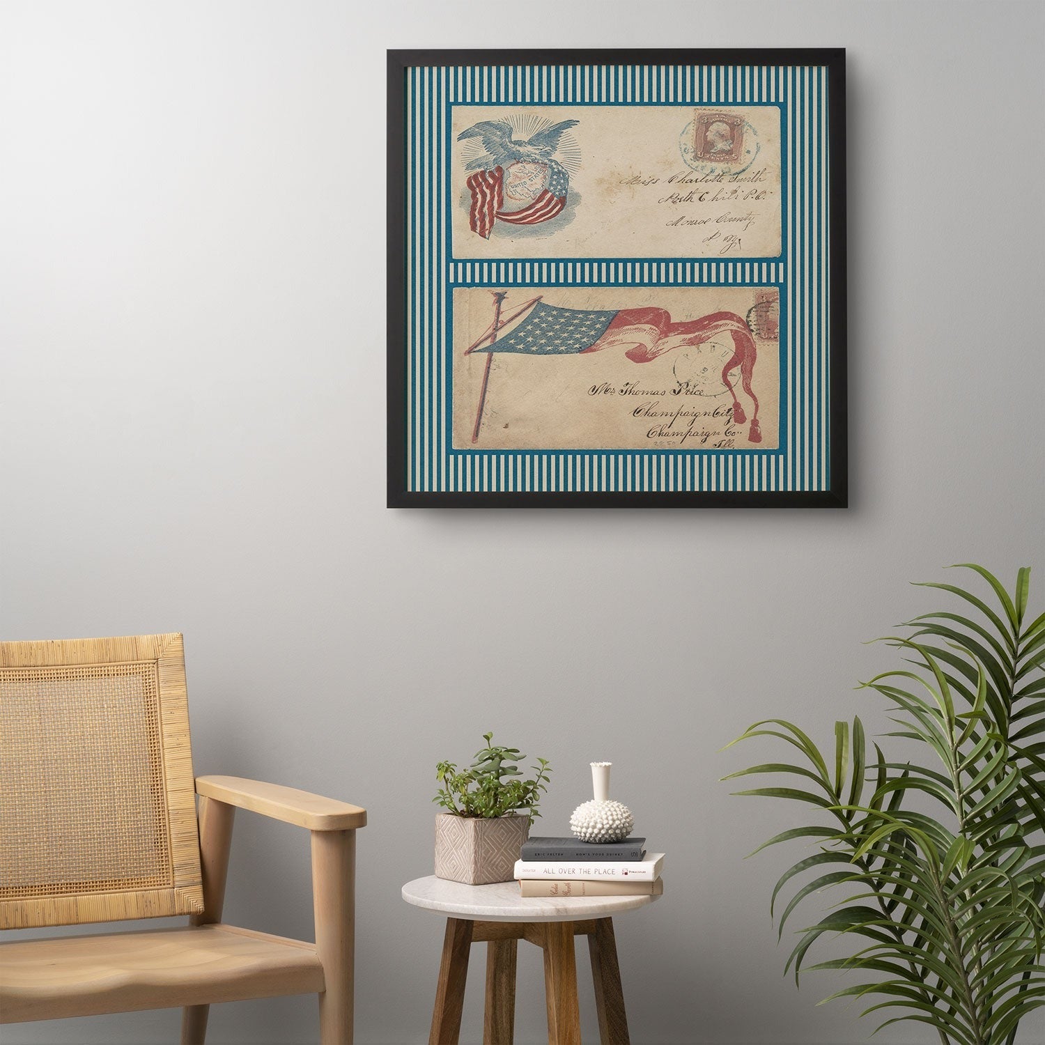 DENY Designs Civil War Envelopes Framed Wall Art