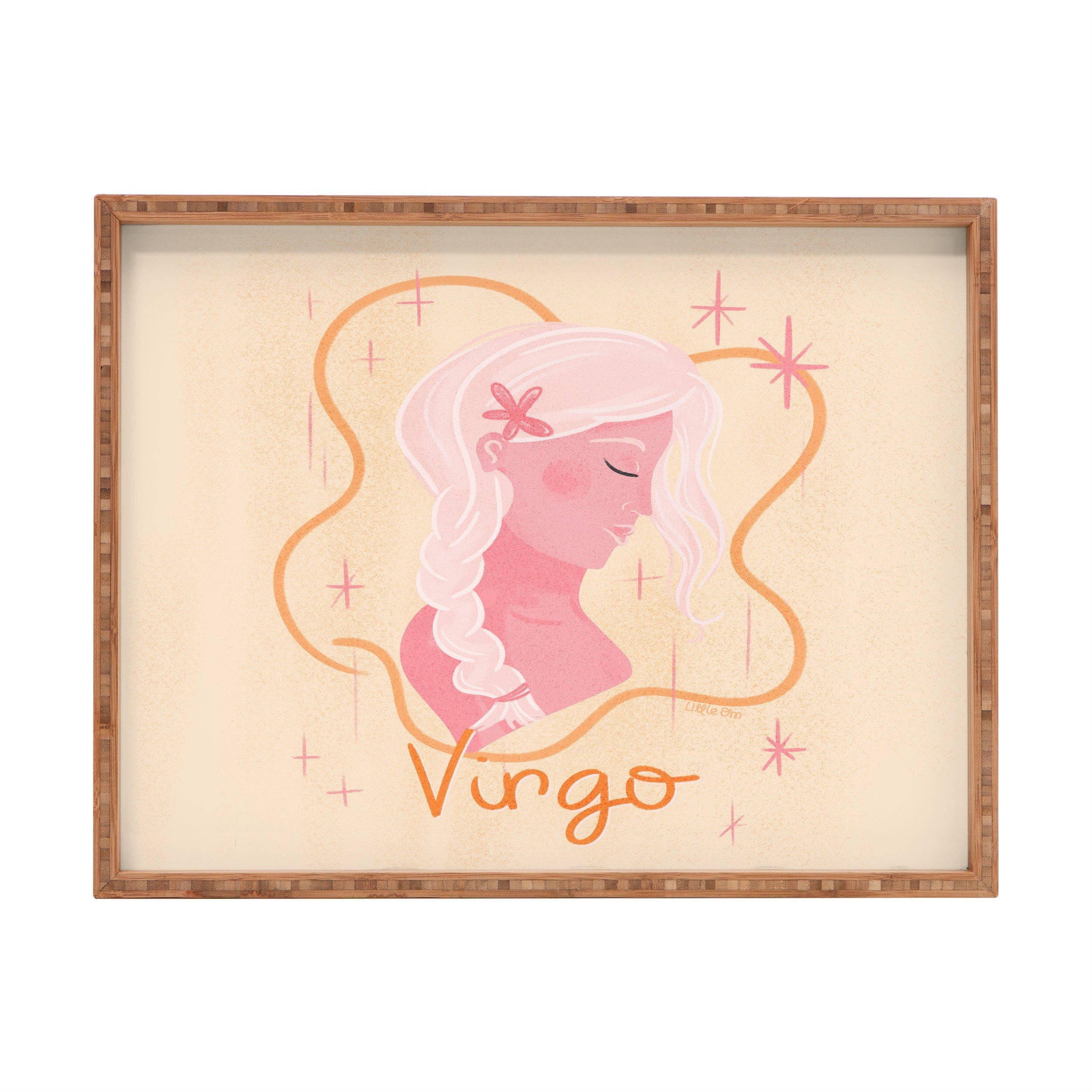 Little Om Zodiac Sign Virgo Rectangular Tray