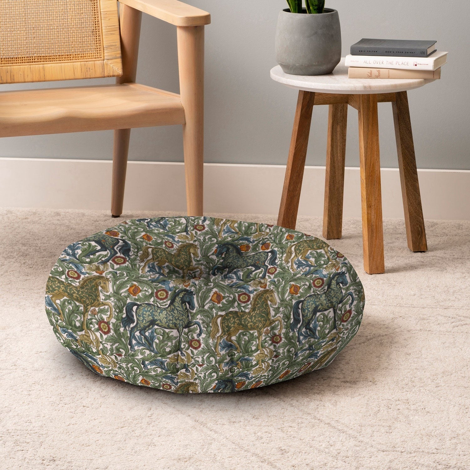 Marta Barragan Camarasa Renaissance Horse Garden Floor Pillow Round