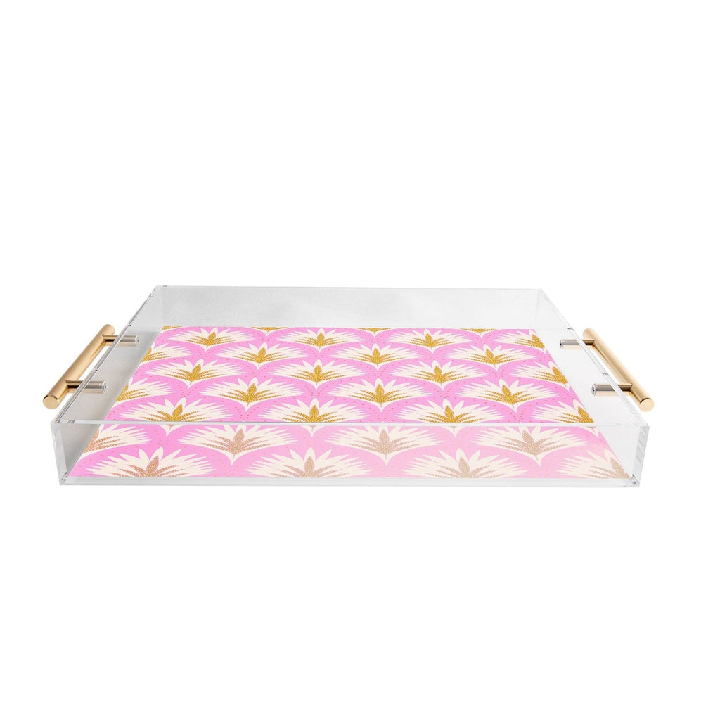 Jennifer Labre Pink Palmetto Acrylic Tray
