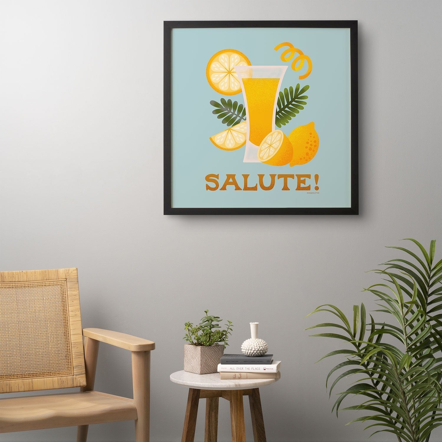 Jessica Molina Limoncello Cocktail Framed Wall Art