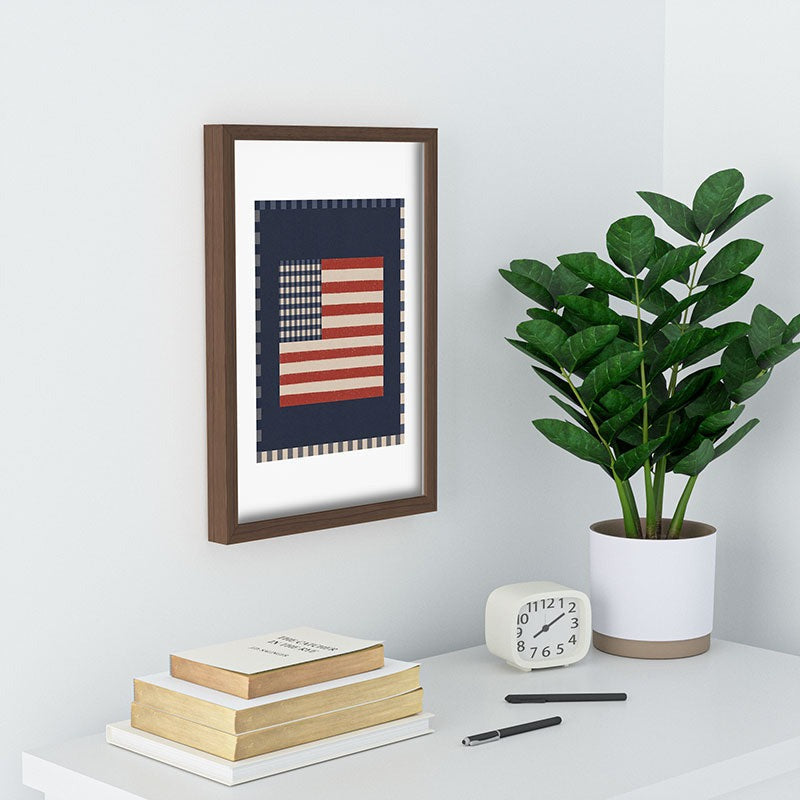 DENY Designs Gingham Flag Recessed Framing Rectangle