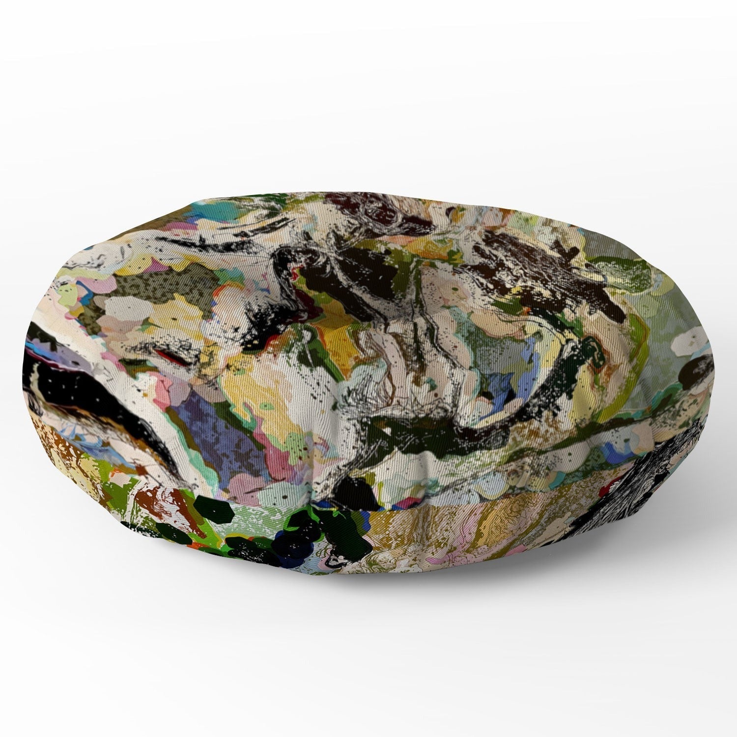 83 Oranges Echoes Beneath the Surface Floor Pillow Round