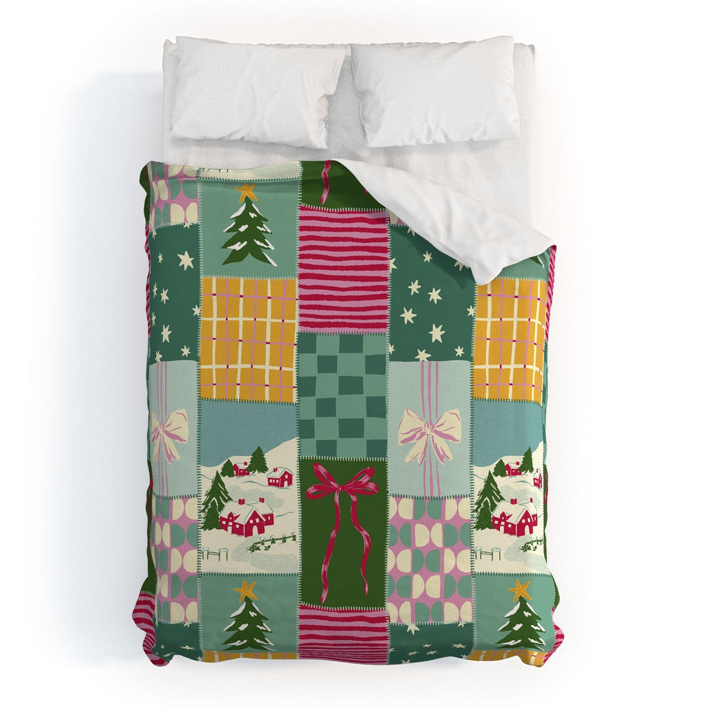 LouBruzzoni Cozy Christmas Patchwork Duvet Cover