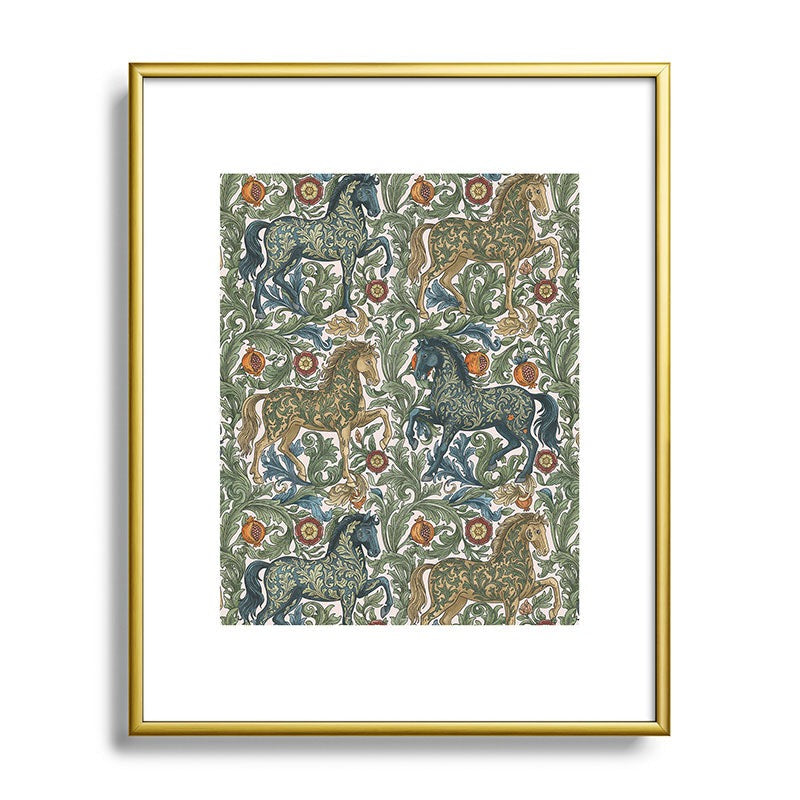 Marta Barragan Camarasa Renaissance Horse Garden Metal Framed Art Print