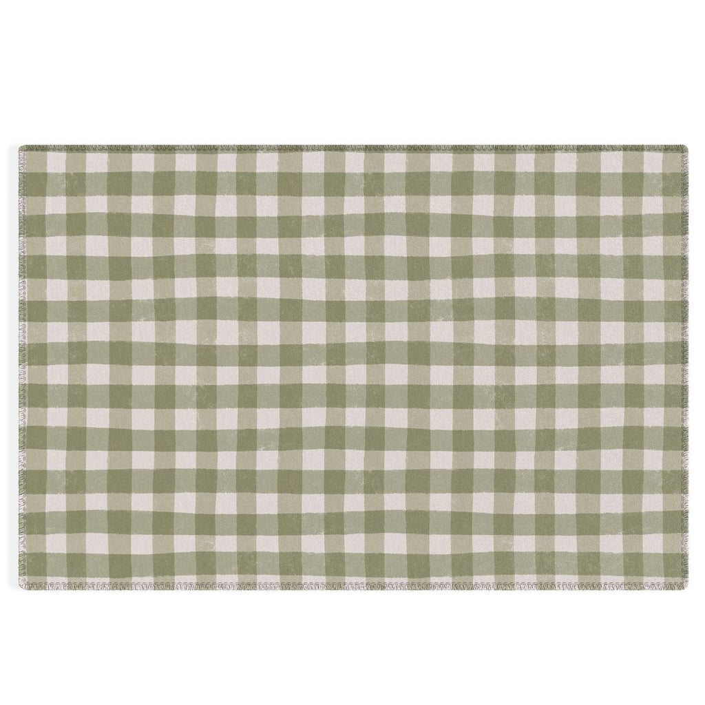 Menina Lisboa Rustic Green Plaid Outdoor Rug