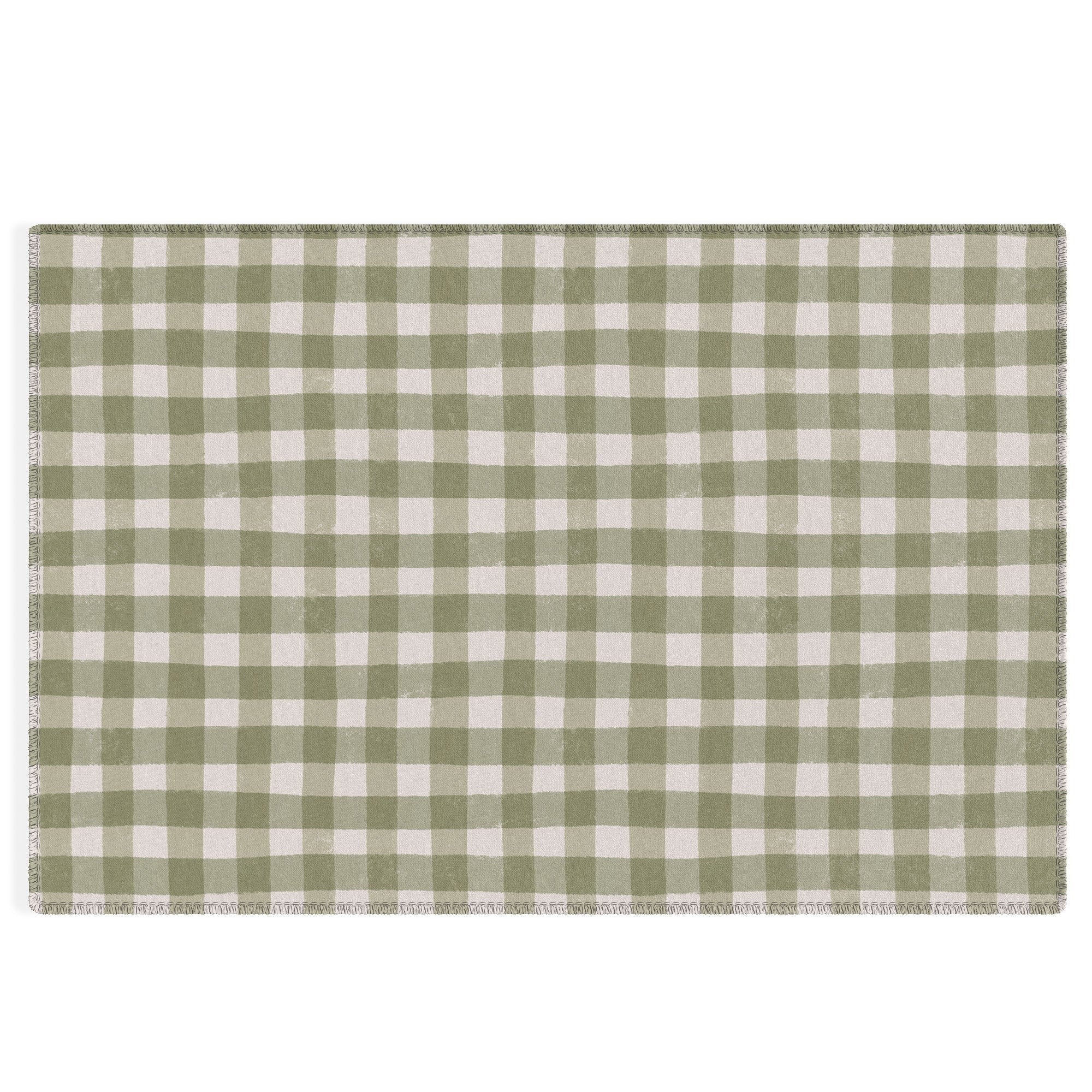 Menina Lisboa Rustic Green Plaid Outdoor Rug