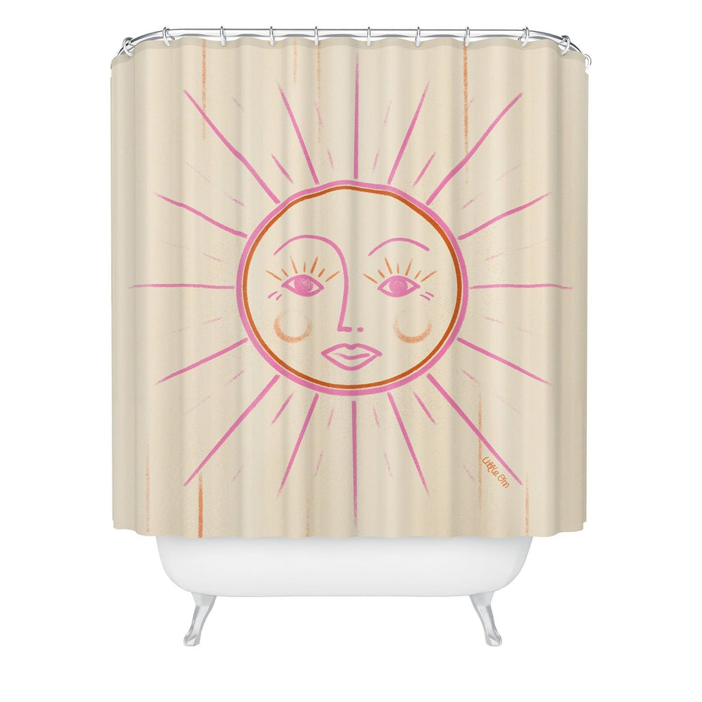 Little Om Celestial Sun cream Shower Curtain