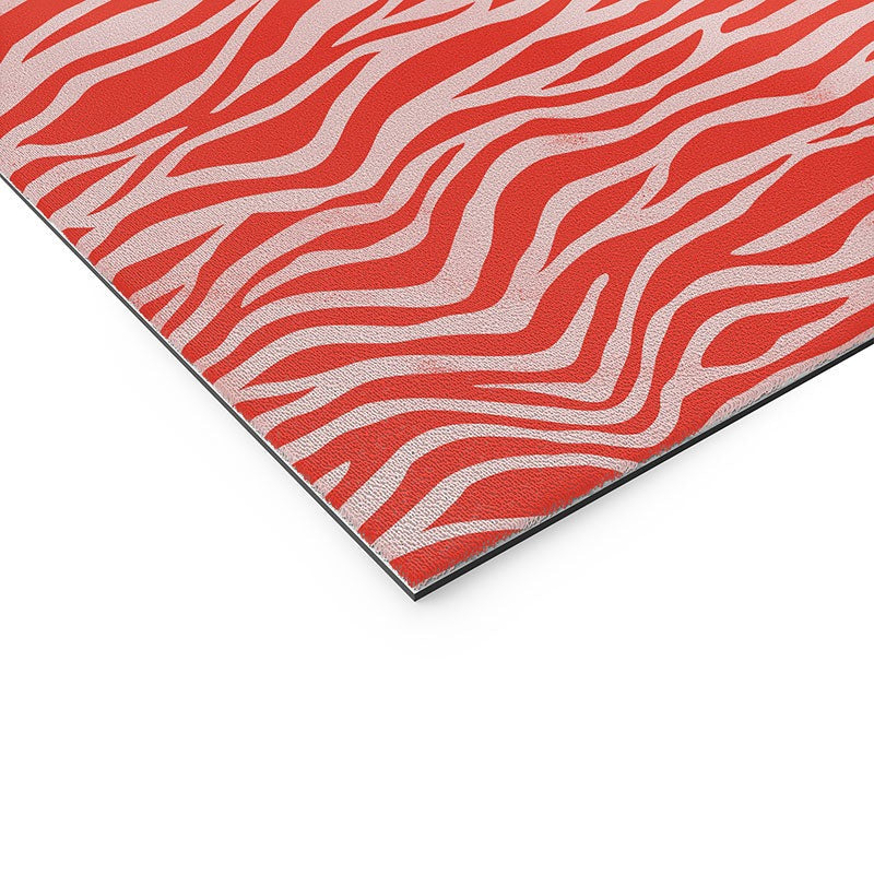 Avenie BR Red Zebra Stripe Welcome Mat