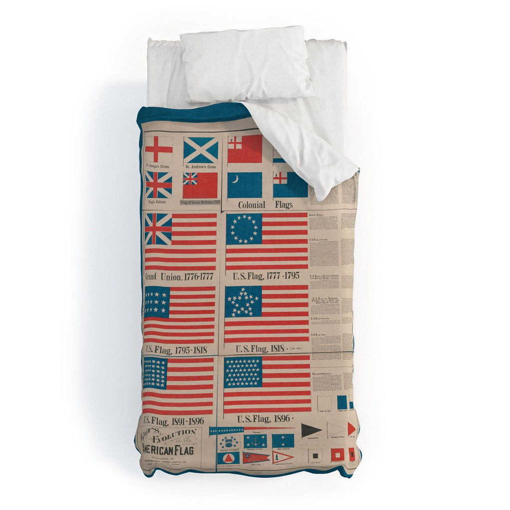 DENY Designs Goff s Evolution of the American Flag Duvet Cover