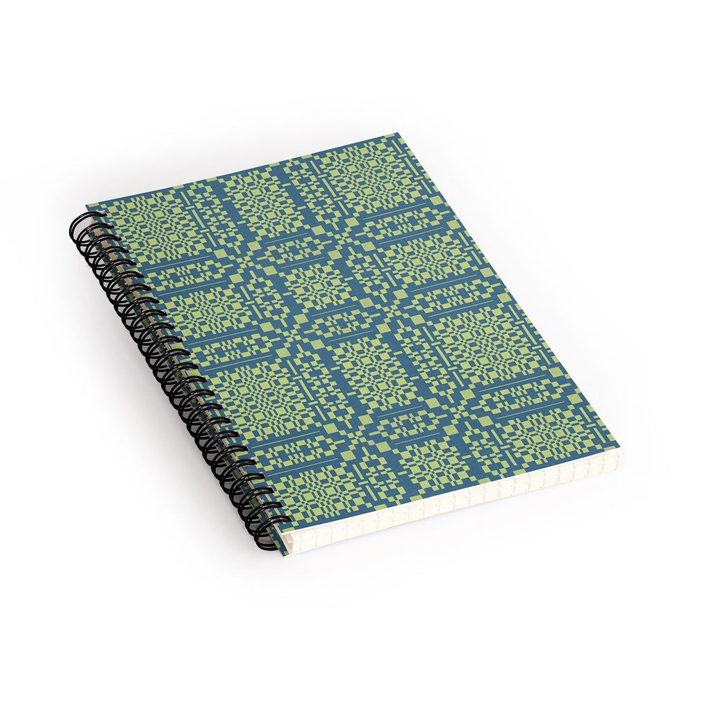 Marta Barragan Camarasa Nostalgic Grid Design Spiral Notebook