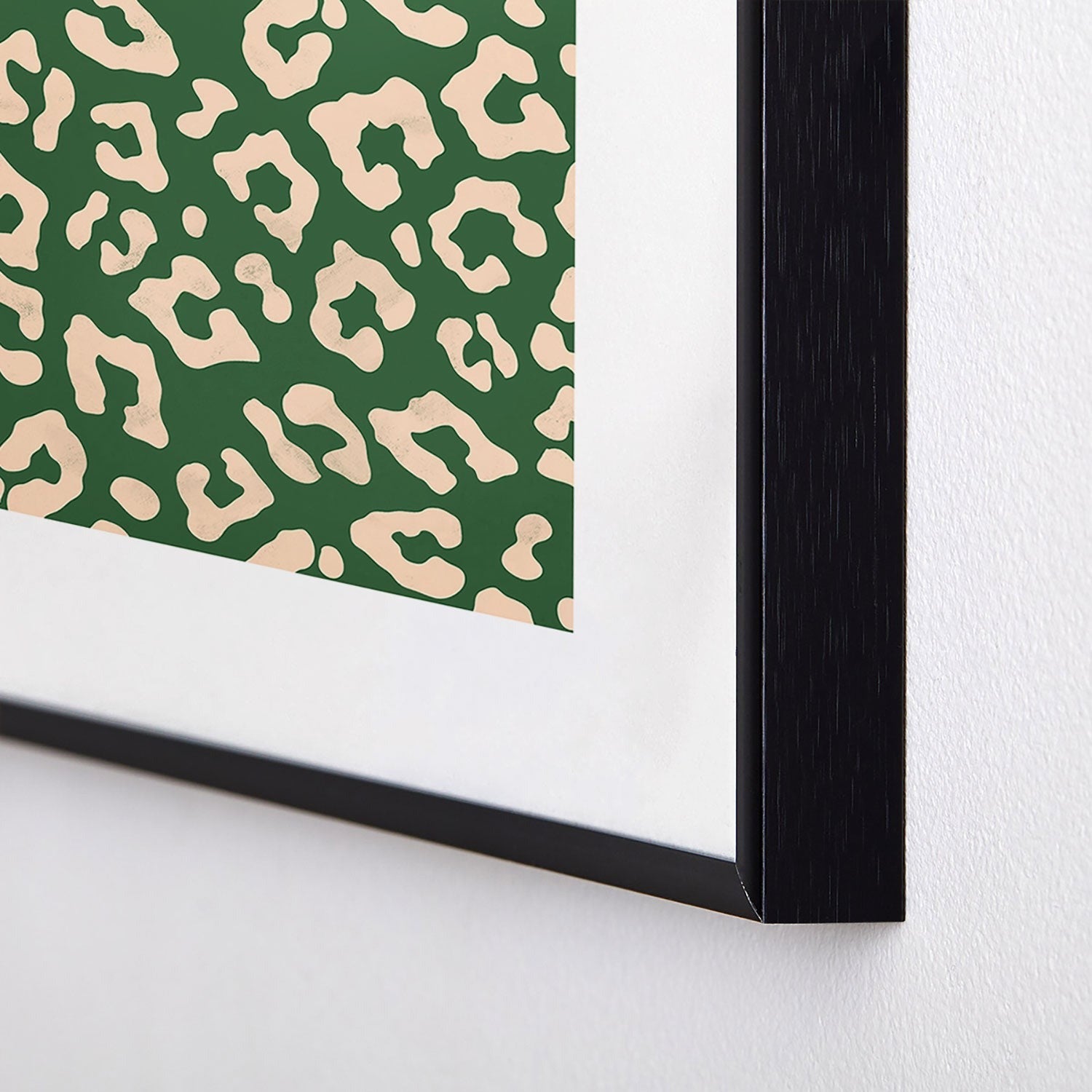 Avenie BR Cheetah Print In Green Metal Framed Art Print