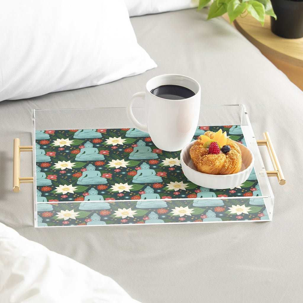 Design by Spark Meditating Lotus Buddha Acrylic Tray