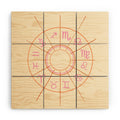 Little Om Zodiac Signs cream Wood Wall Mural