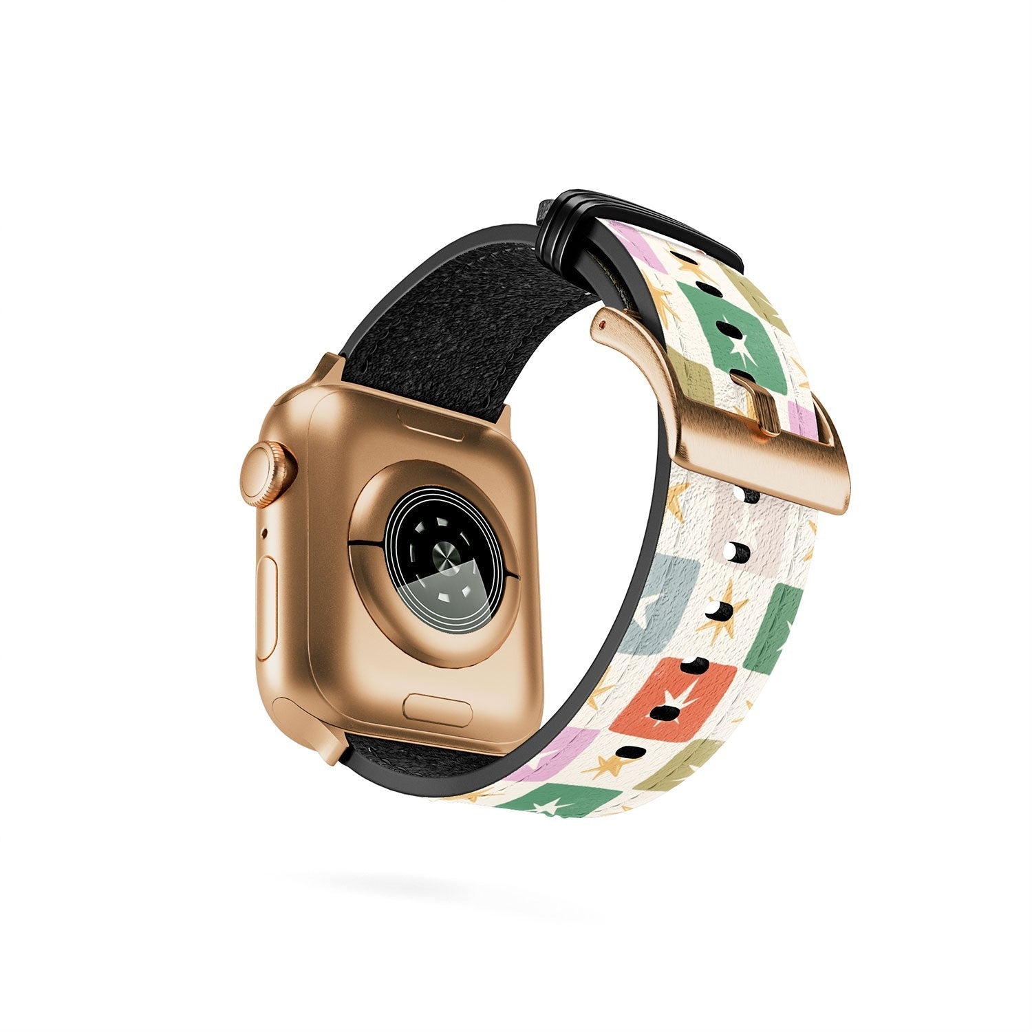 LouBruzzoni Retro Star Block Pattern Apple Watch Band