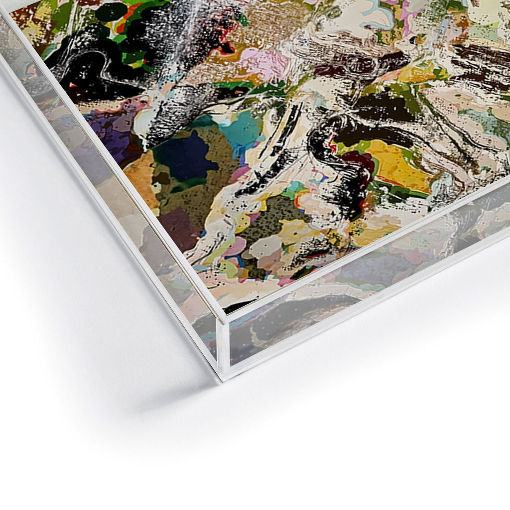 83 Oranges Echoes Beneath the Surface Acrylic Tray
