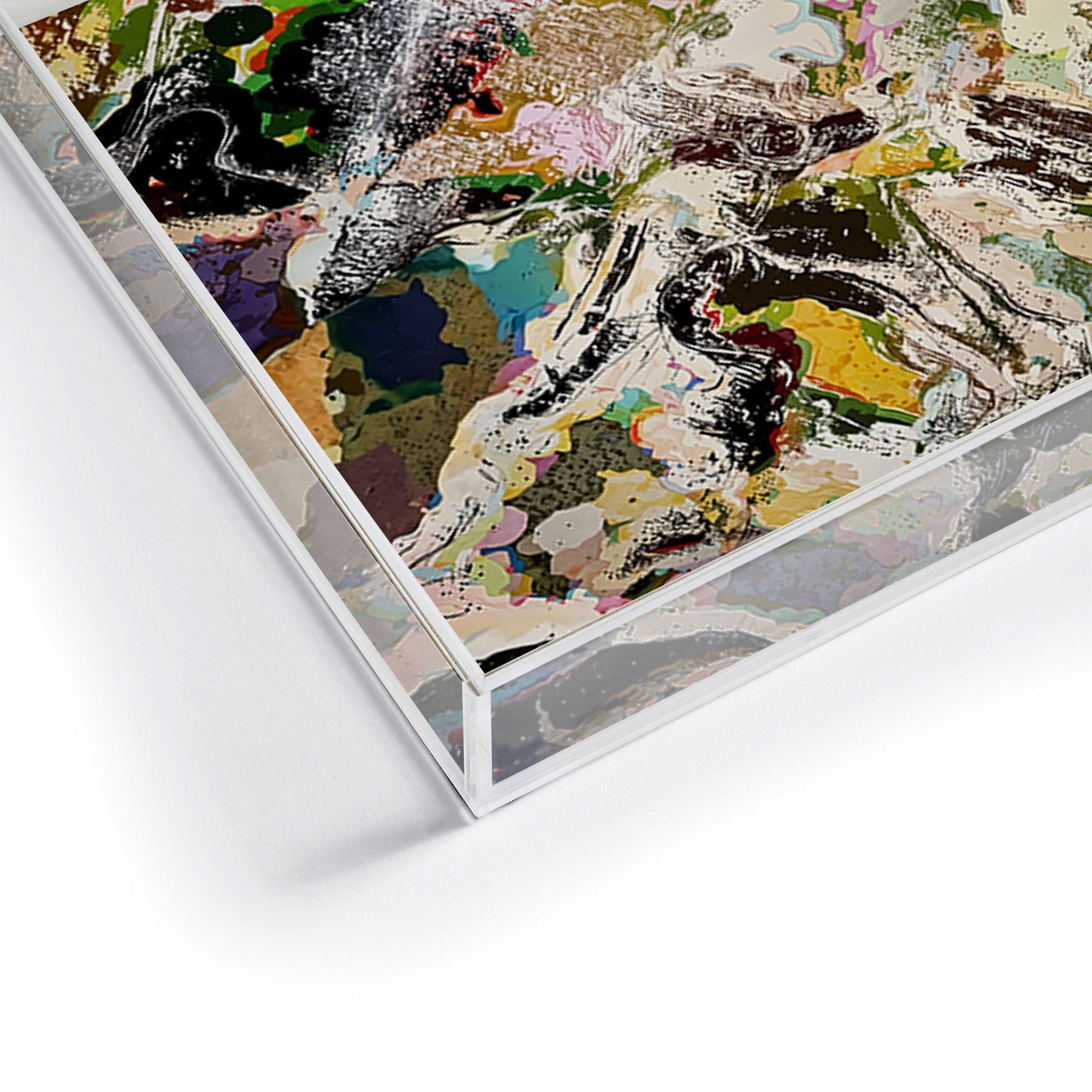 83 Oranges Echoes Beneath the Surface Acrylic Tray