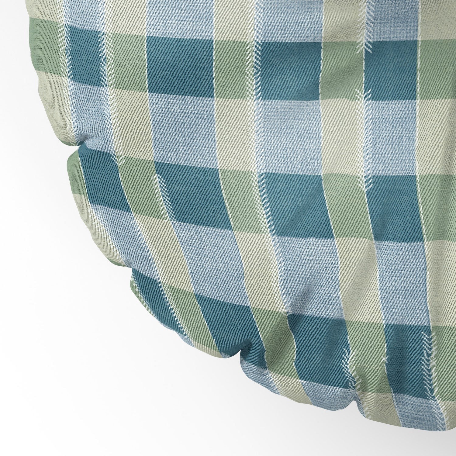 Marta Barragan Camarasa Country Style Checks Floor Pillow Round
